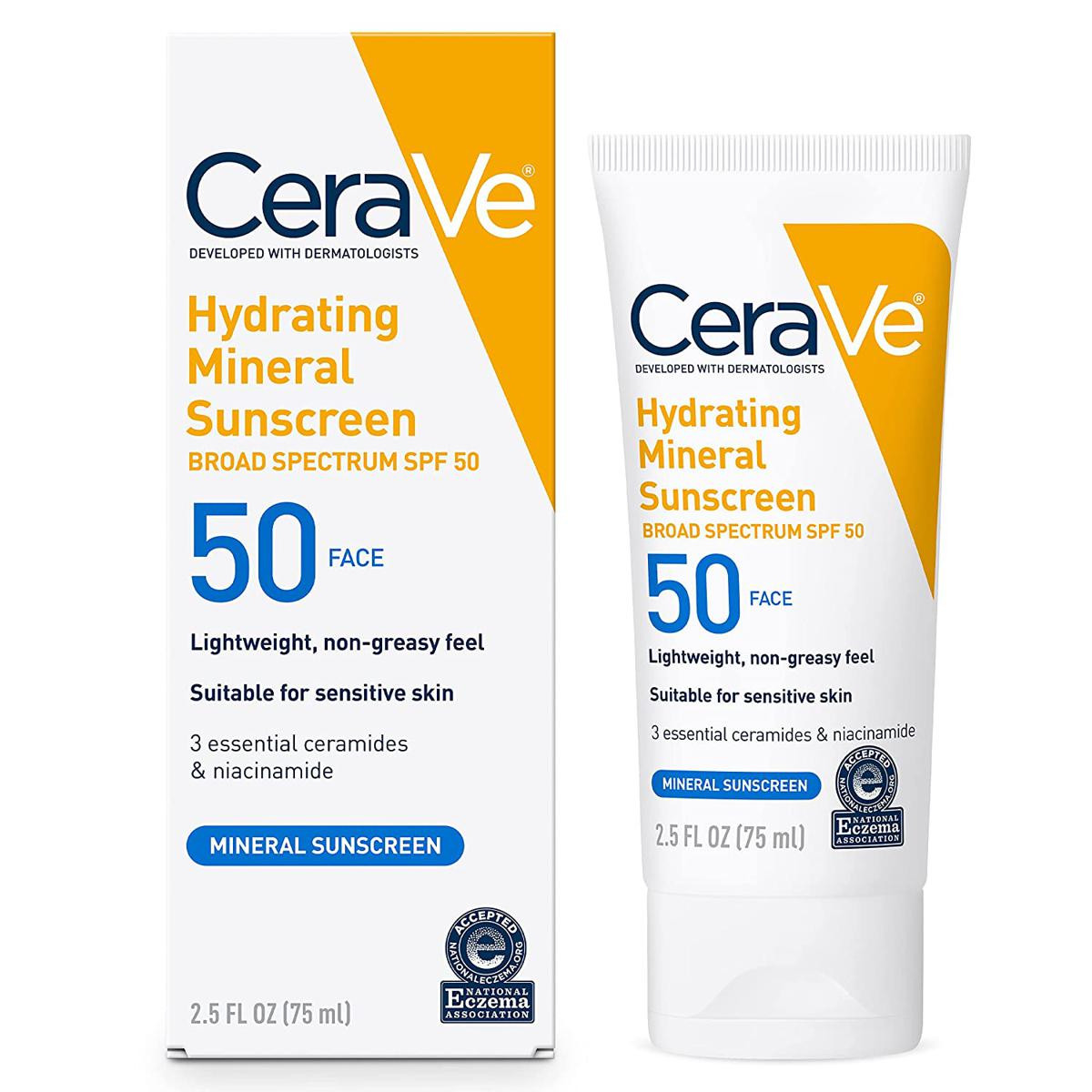 CeraVe Hydrating Mineral Face Sunscreen Broad Spectrum SPF 50