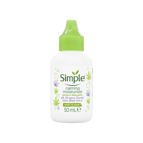 Simple Kind To Skin Calming Moisturiser with 3% Organic Hemp Seed Oil